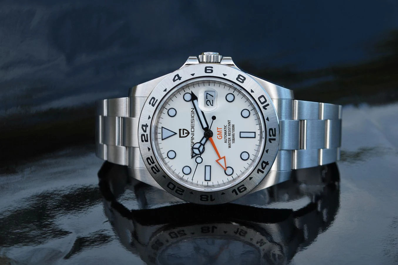 2024 PAGANI Design New Men's Automatic Mechanical Watches GMT Watch 42mm Sapphire Stainless Steel Waterproof Watch Reloj Hombre