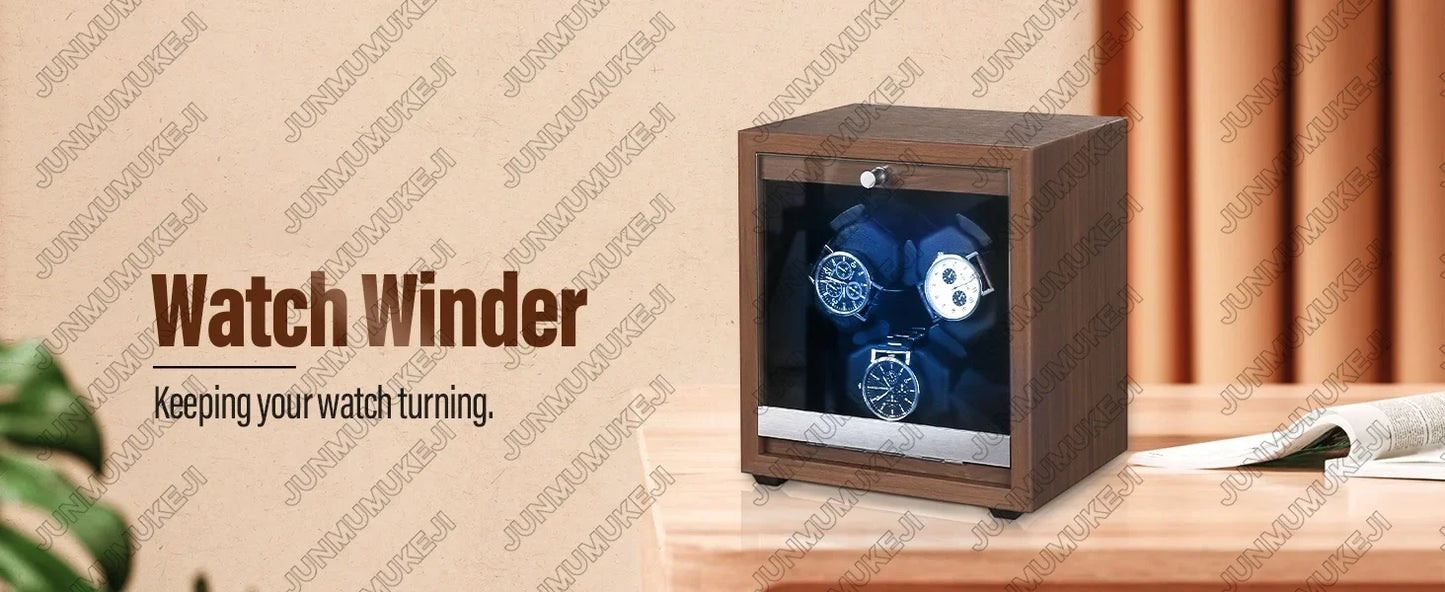 6 Slots Watch Winder for Automatic Watches Storage Box Automatic Winder Use USB Cable Mabuchi Mute Motro