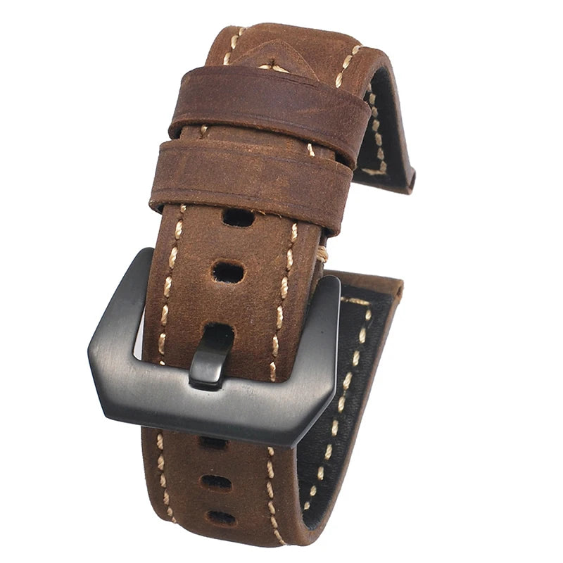 Leather Straps For Panerai Watch Accessories Men's Strap 20mm 22mm 24mm Watch Bands Cowhide Replacement Bracelet
