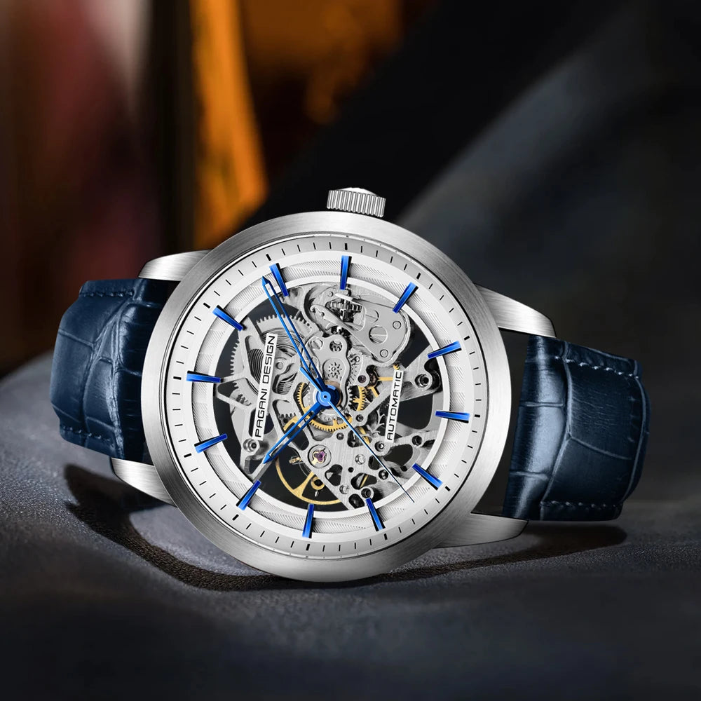 PAGANI DESIGN New Luxury Automatic Mechanical Watch Simple Sports Waterproof Leisure Retro Leather Business Watches for Man