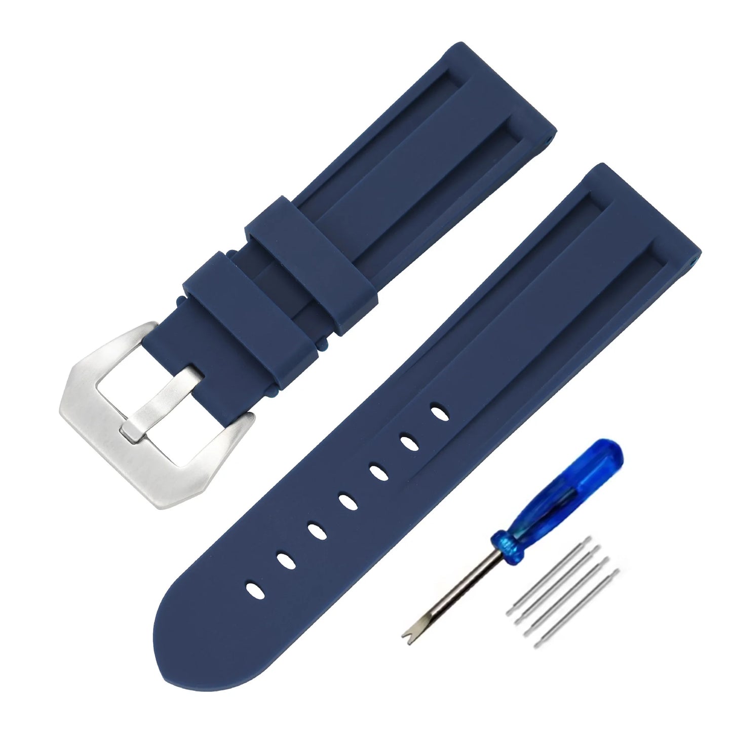 Silicone Watch Bands 20/22/24/26mm Soft Comfortable Rubber Watch Bands Compatible with Panerai Watch Straps accessories
