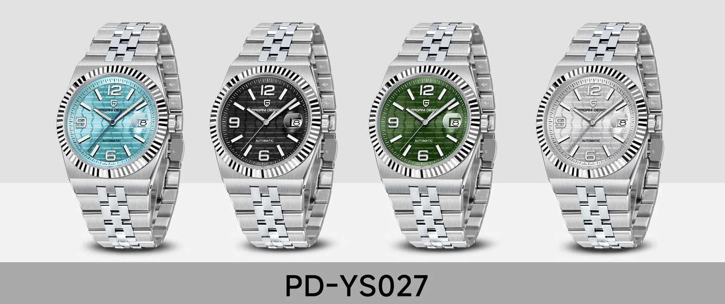 PAGANI DESIGN Men Watches 2025 New 3D Rhombus Dial Automatic Watch Men Stainless steel Mechanical Wristwatch Men For MIYOTA 8215
