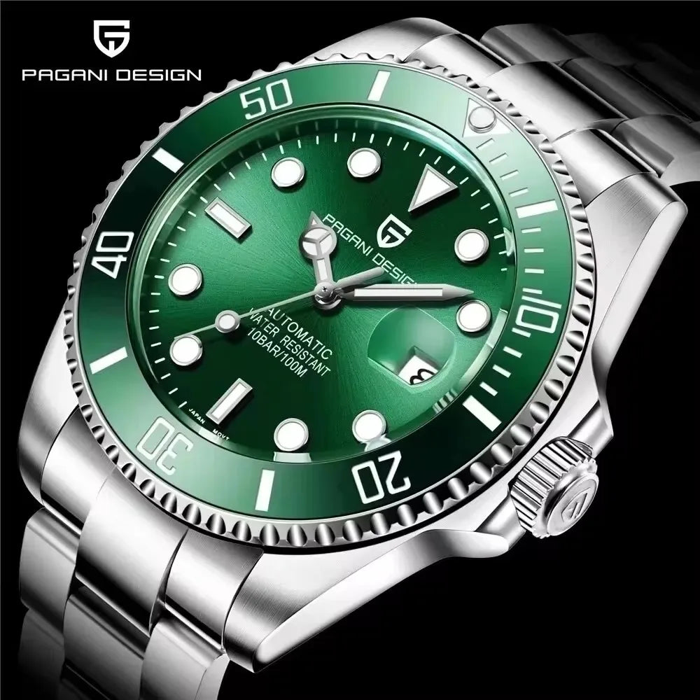 2024 New PAGANI DESIGN 43MM Men Mechanical Watches Luxury Ceramic Bezel 120 Clicks Automatic Watch 100M Waterproof Watch for Men