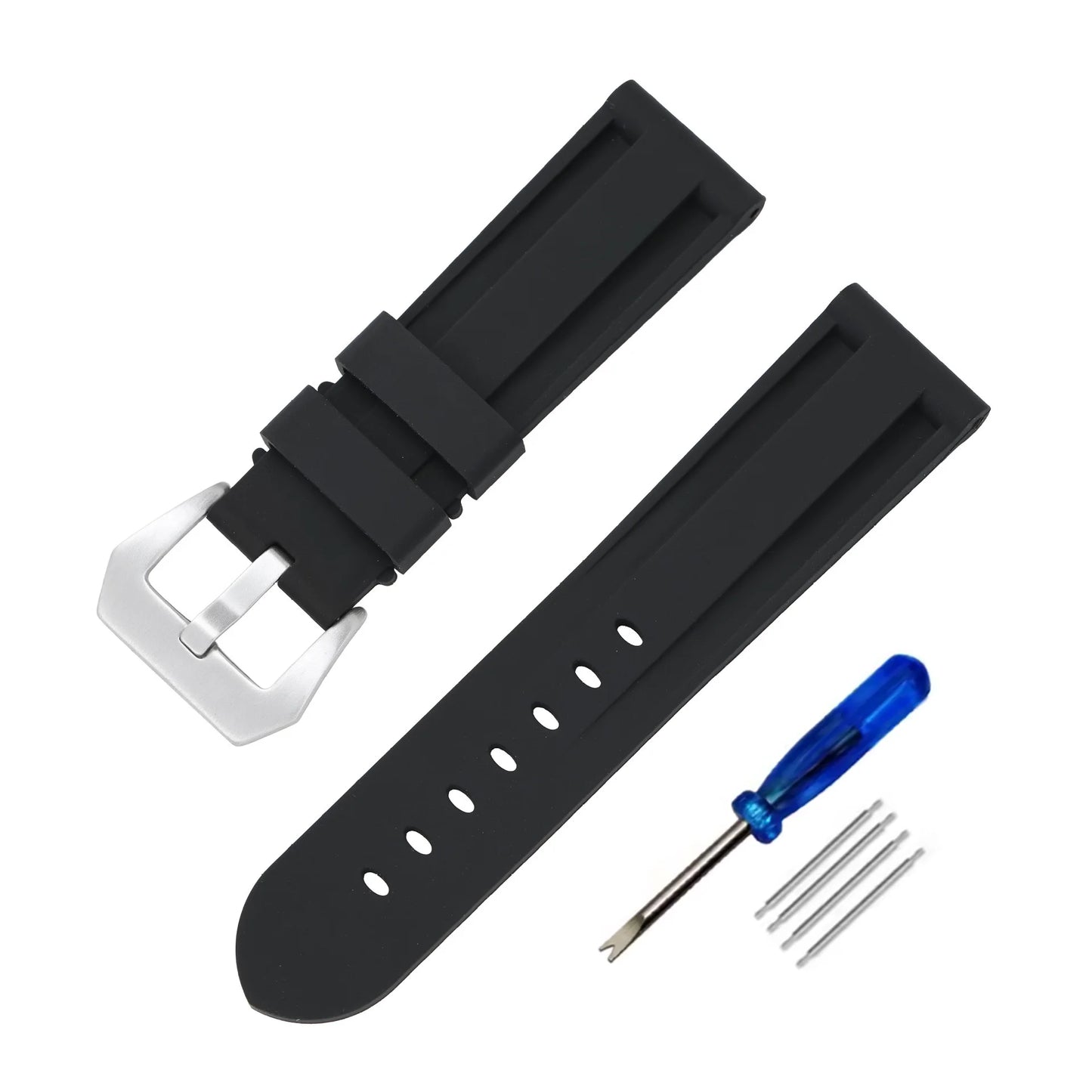 Silicone Watch Bands 20/22/24/26mm Soft Comfortable Rubber Watch Bands Compatible with Panerai Watch Straps accessories
