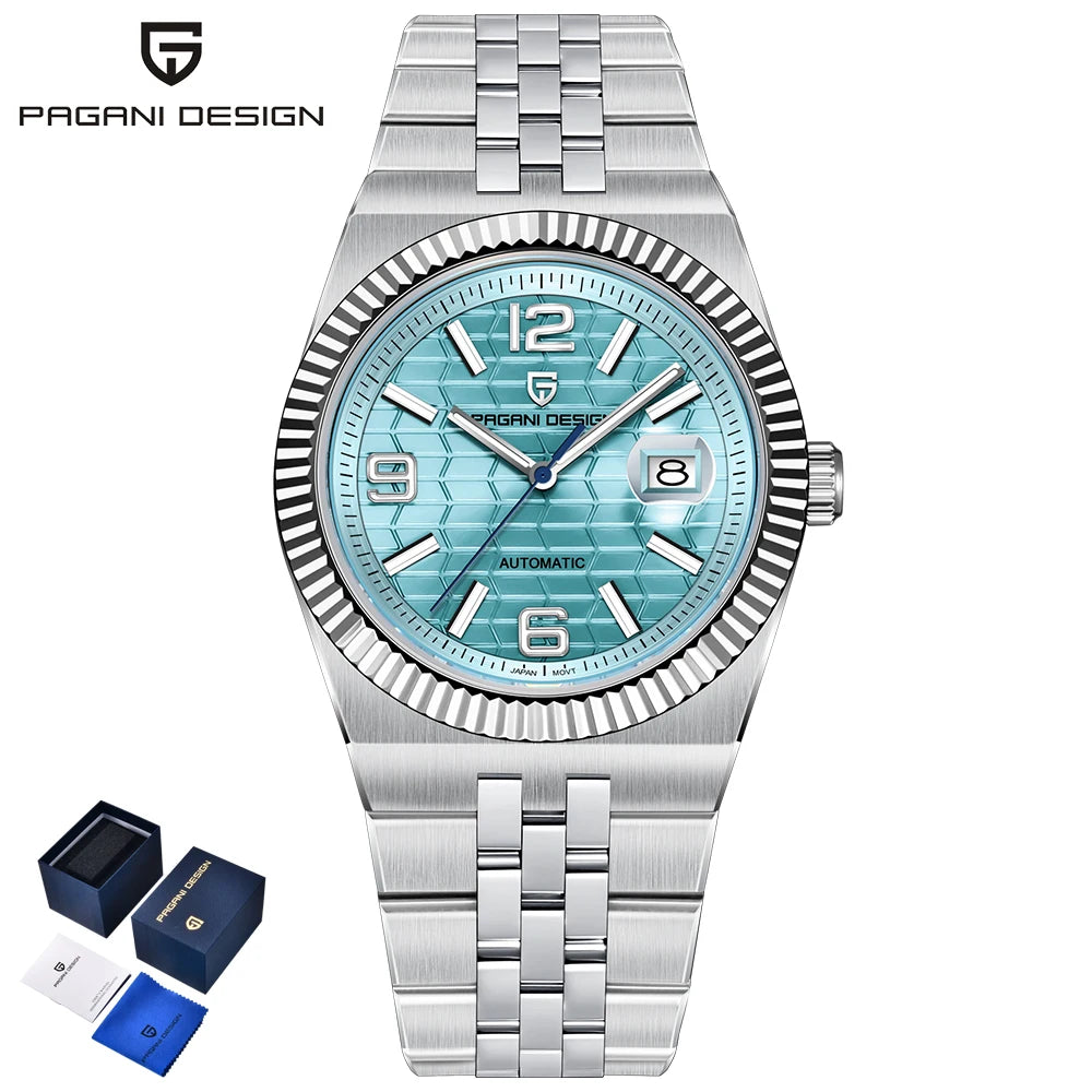 2025 New PAGANI DESIGN Luxury Men's Automatic Watch Stainless Steel Mechanical Waterproof Wrist Watch for Men Sapphire Glass