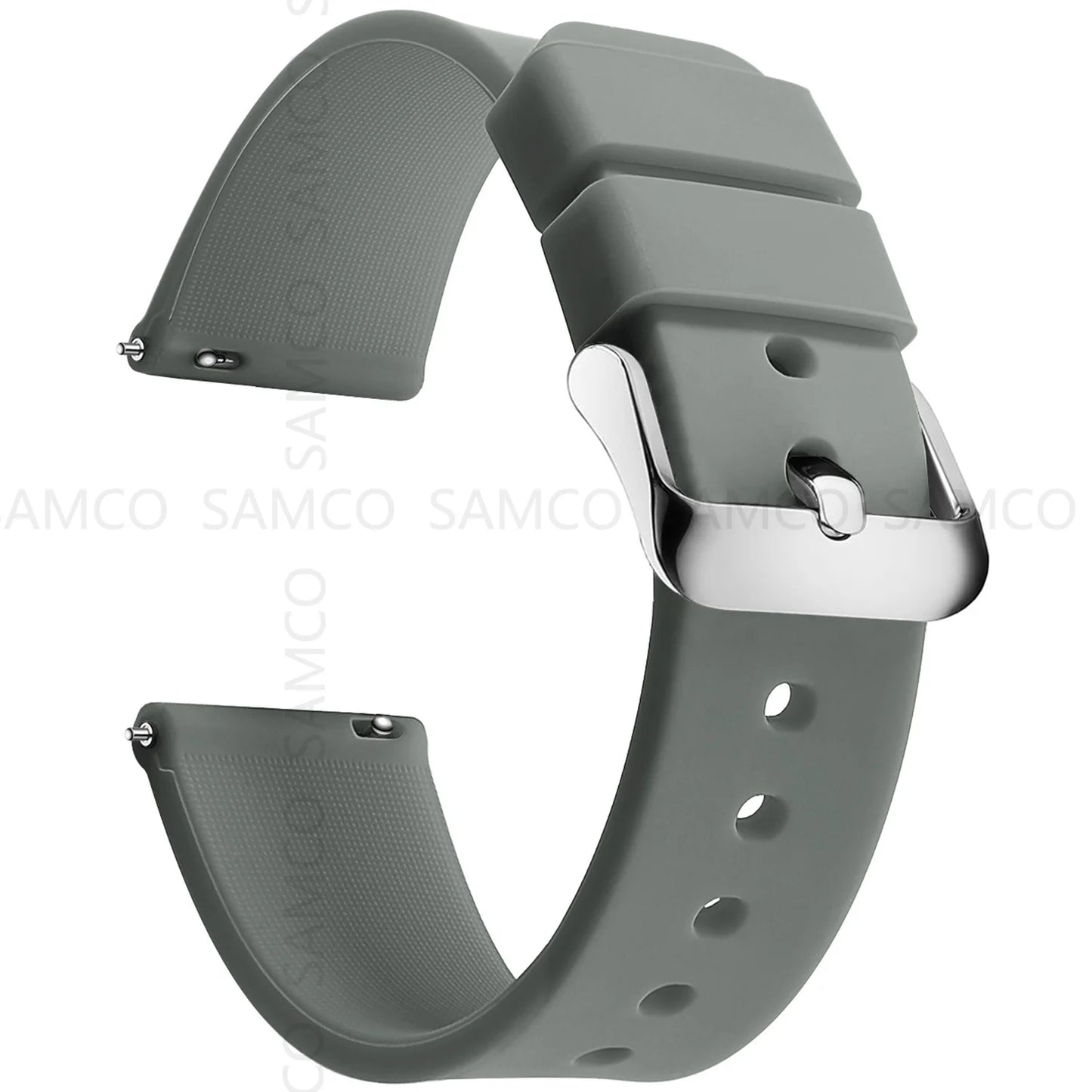 Silicone Watch Bands 14/16/18/19/20/21/22/24 mm Soft Quick Release Rubber Watch Bands Samsung Galaxy, Garmin Huawei Watch Straps