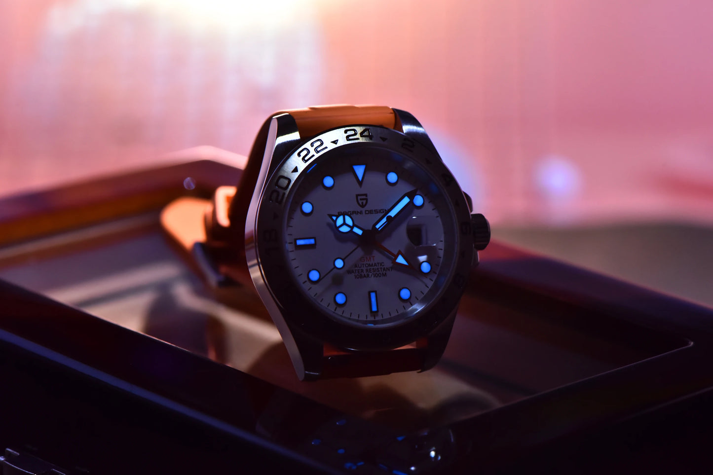 2024 PAGANI Design New Men's Automatic Mechanical Watches GMT Watch 42mm Sapphire Stainless Steel Waterproof Watch Reloj Hombre