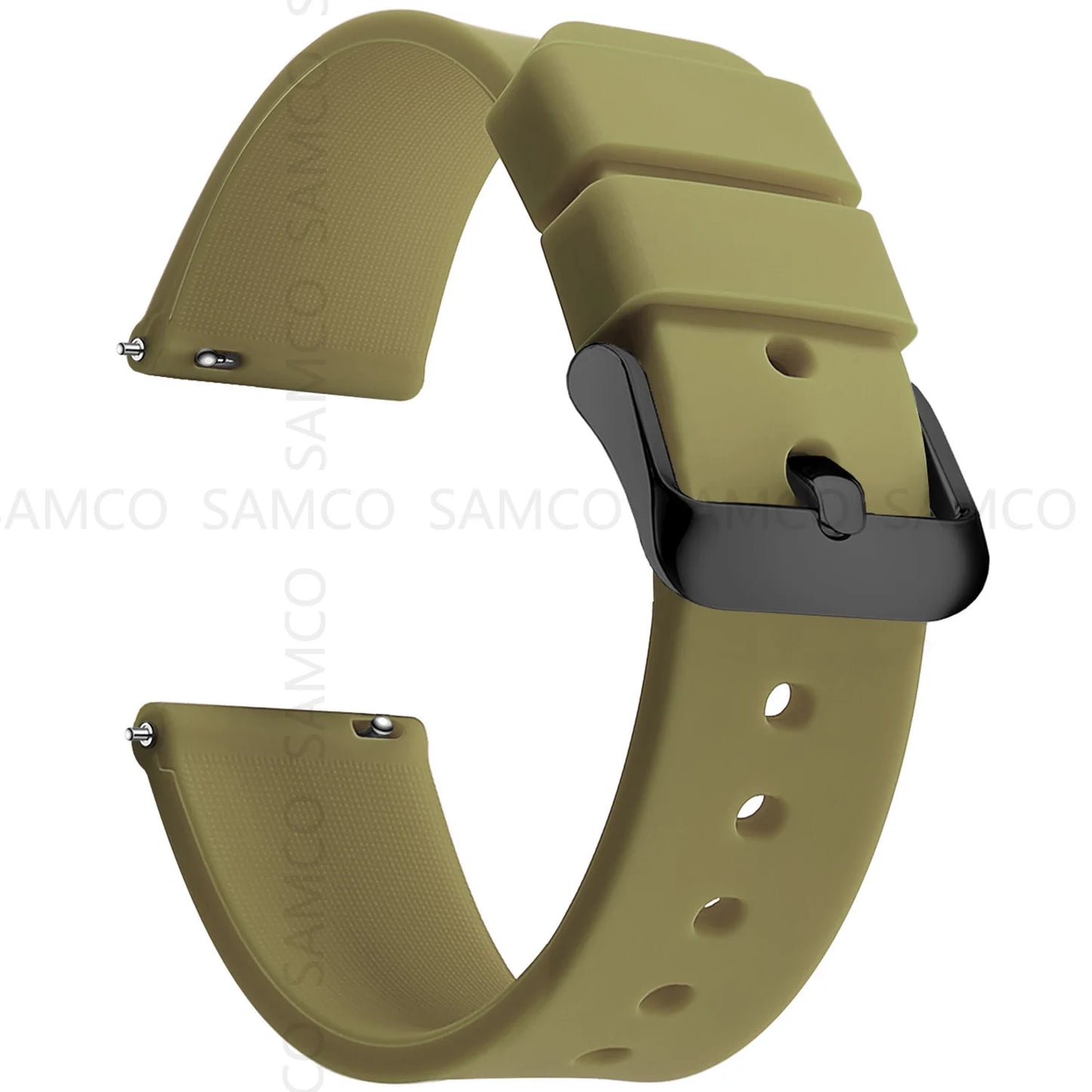 Silicone Watch Bands 14/16/18/19/20/21/22/24 mm Soft Quick Release Rubber Watch Bands Samsung Galaxy, Garmin Huawei Watch Straps
