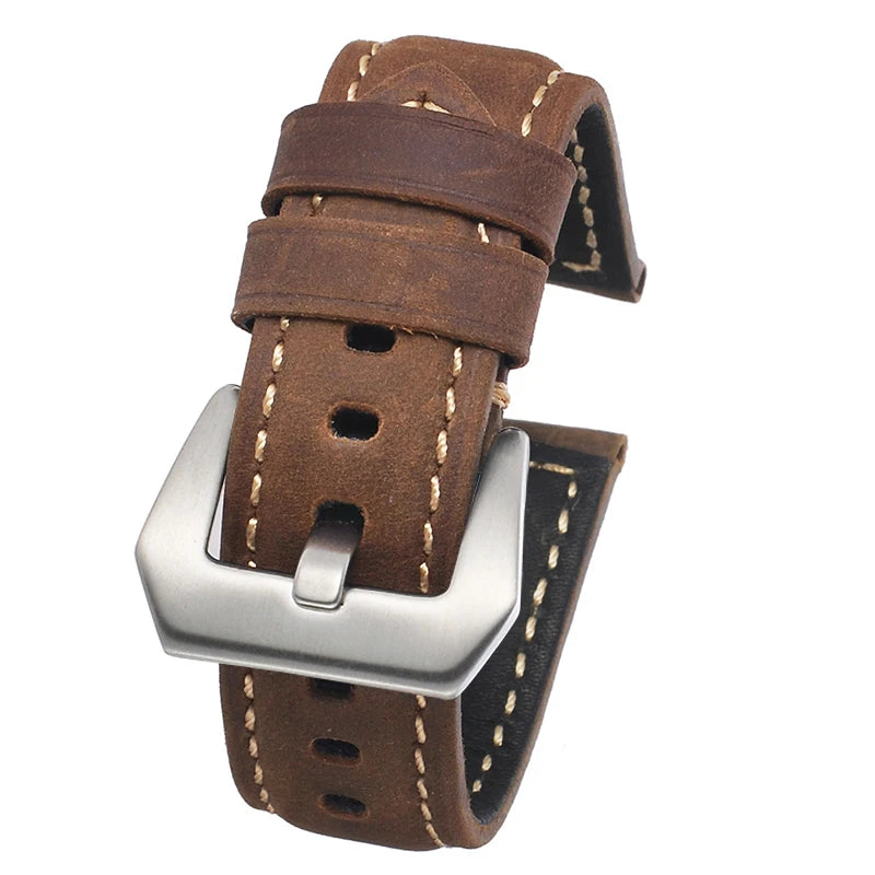 Leather Straps For Panerai Watch Accessories Men's Strap 20mm 22mm 24mm Watch Bands Cowhide Replacement Bracelet