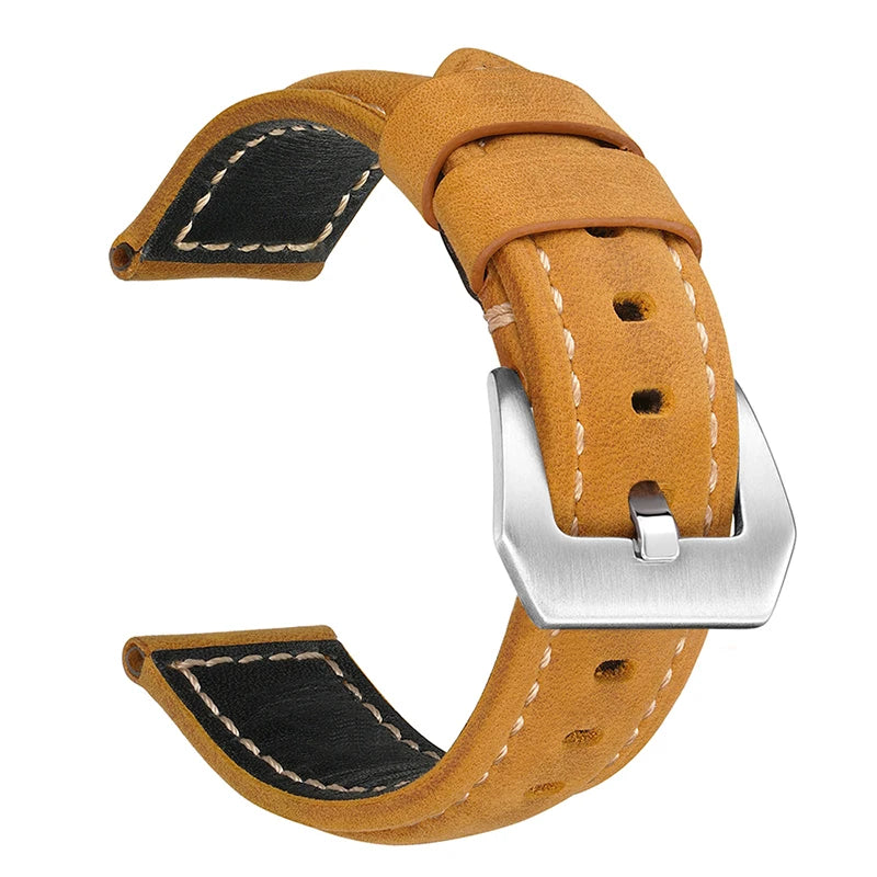 Leather Straps For Panerai Watch Accessories Men's Strap 20mm 22mm 24mm Watch Bands Cowhide Replacement Bracelet