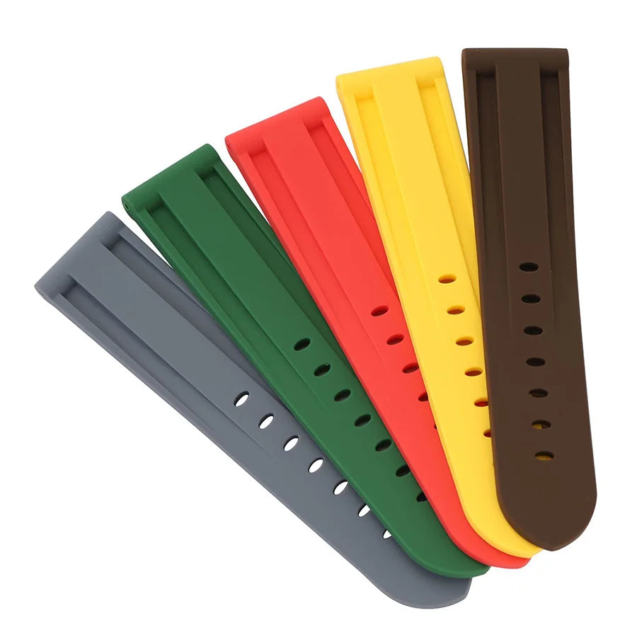 Silicone Watch Bands 20/22/24/26mm Soft Comfortable Rubber Watch Bands Compatible with Panerai Watch Straps accessories