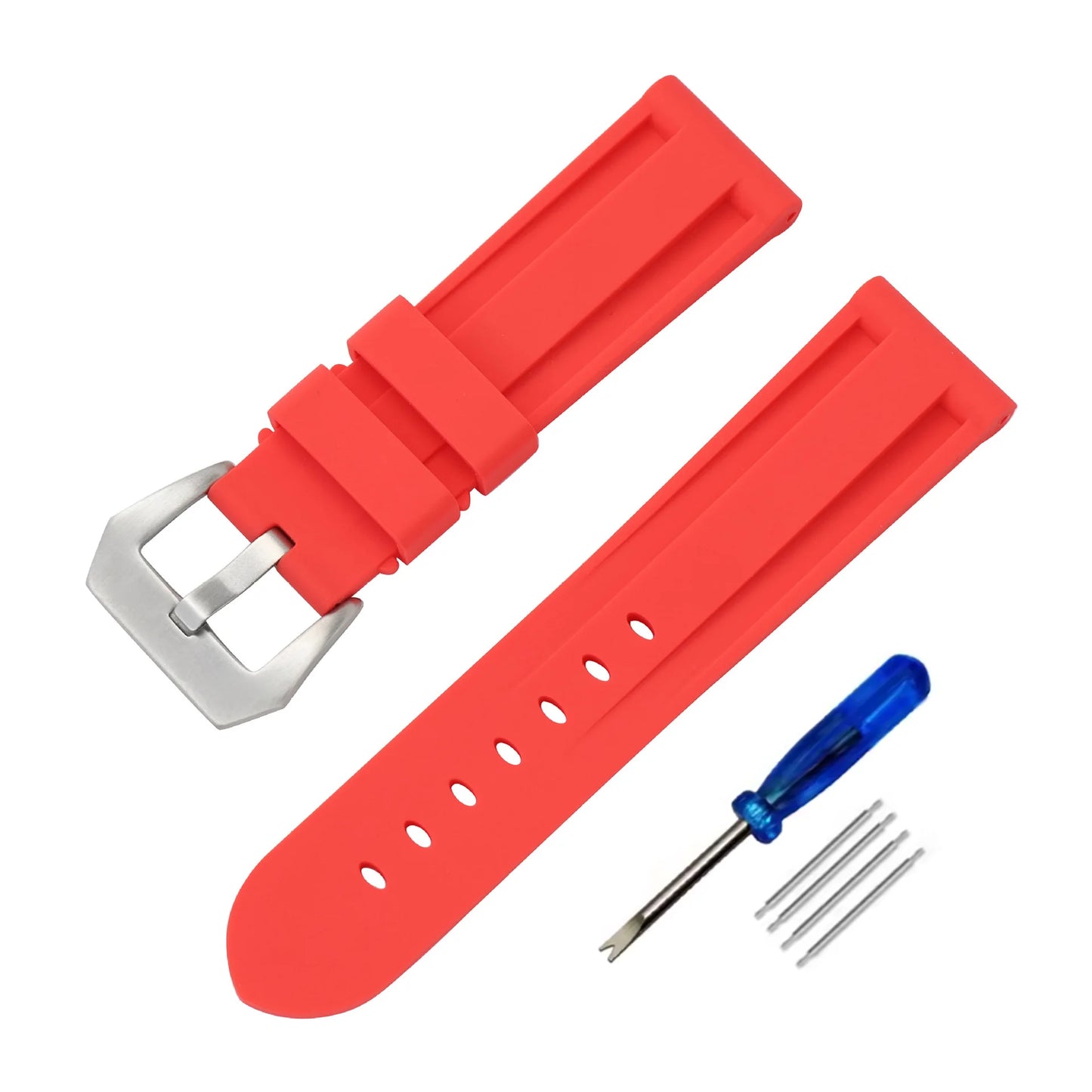 Silicone Watch Bands 20/22/24/26mm Soft Comfortable Rubber Watch Bands Compatible with Panerai Watch Straps accessories