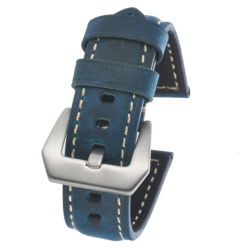 Leather Straps For Panerai Watch Accessories Men's Strap 20mm 22mm 24mm Watch Bands Cowhide Replacement Bracelet