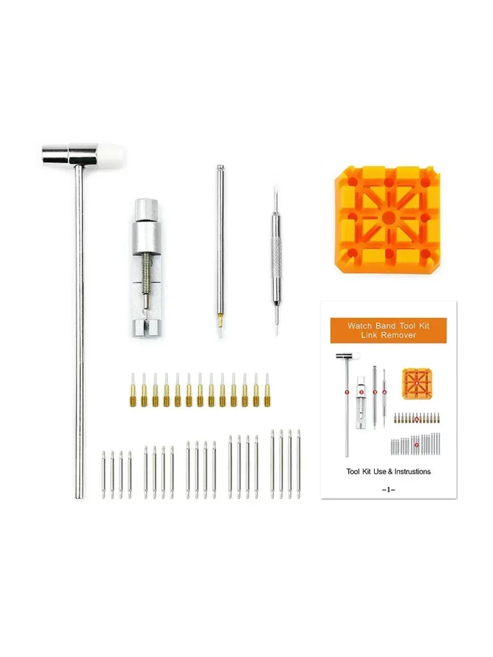 Watch Repair Tool Set Watch Link Band Slit Strap Bracelet Chain Pin Remover Adjuster Tool Kit for Professional Watchmak Tools