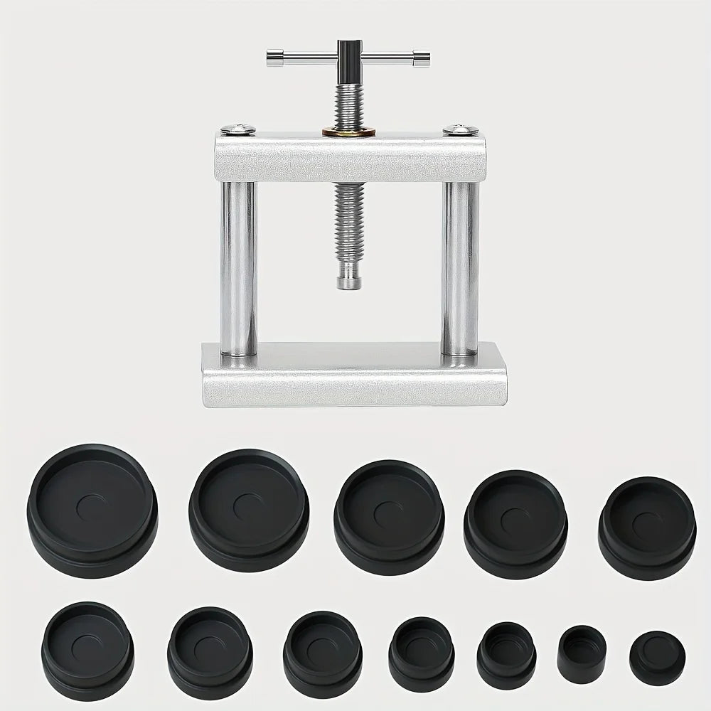 12pcs/18pcs Watch Tools Repair Professional Back Cover Presser Set Metal Watchmaker Maintenance Tools For Closing Cover