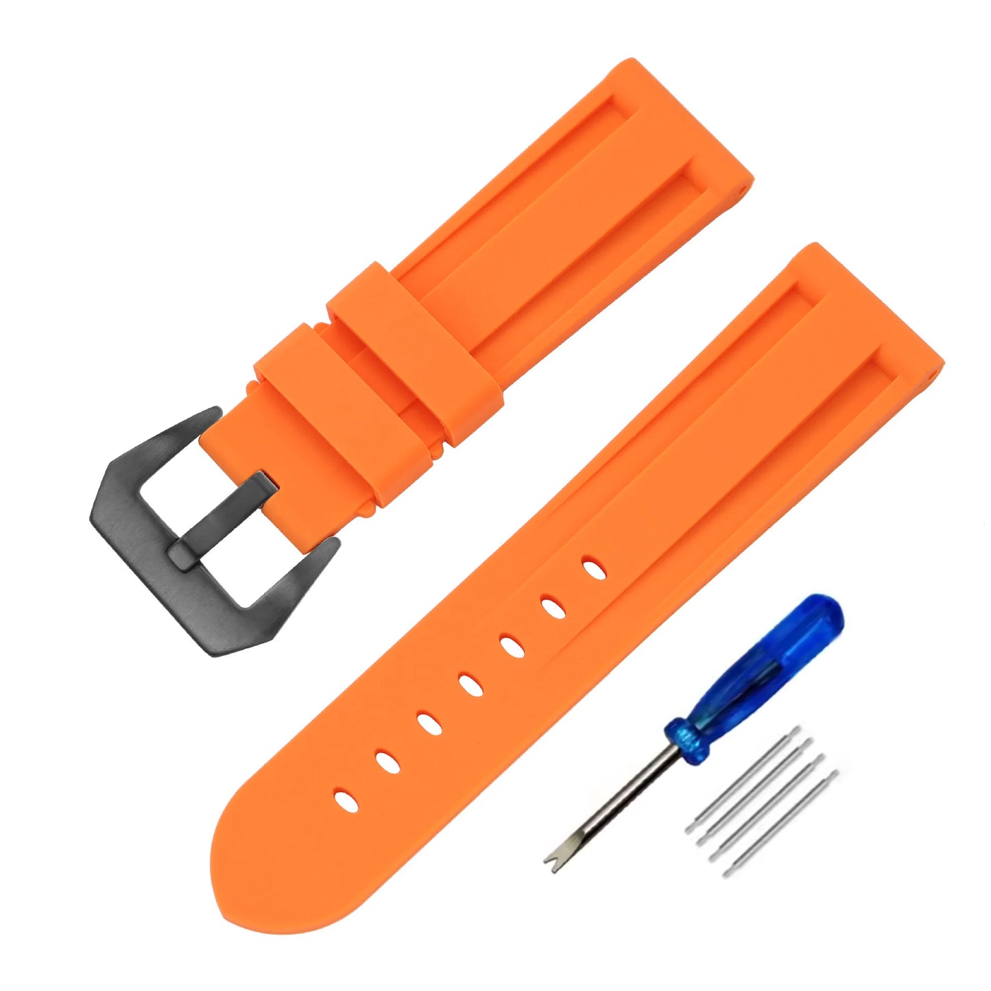 Silicone Watch Bands 20/22/24/26mm Soft Comfortable Rubber Watch Bands Compatible with Panerai Watch Straps accessories