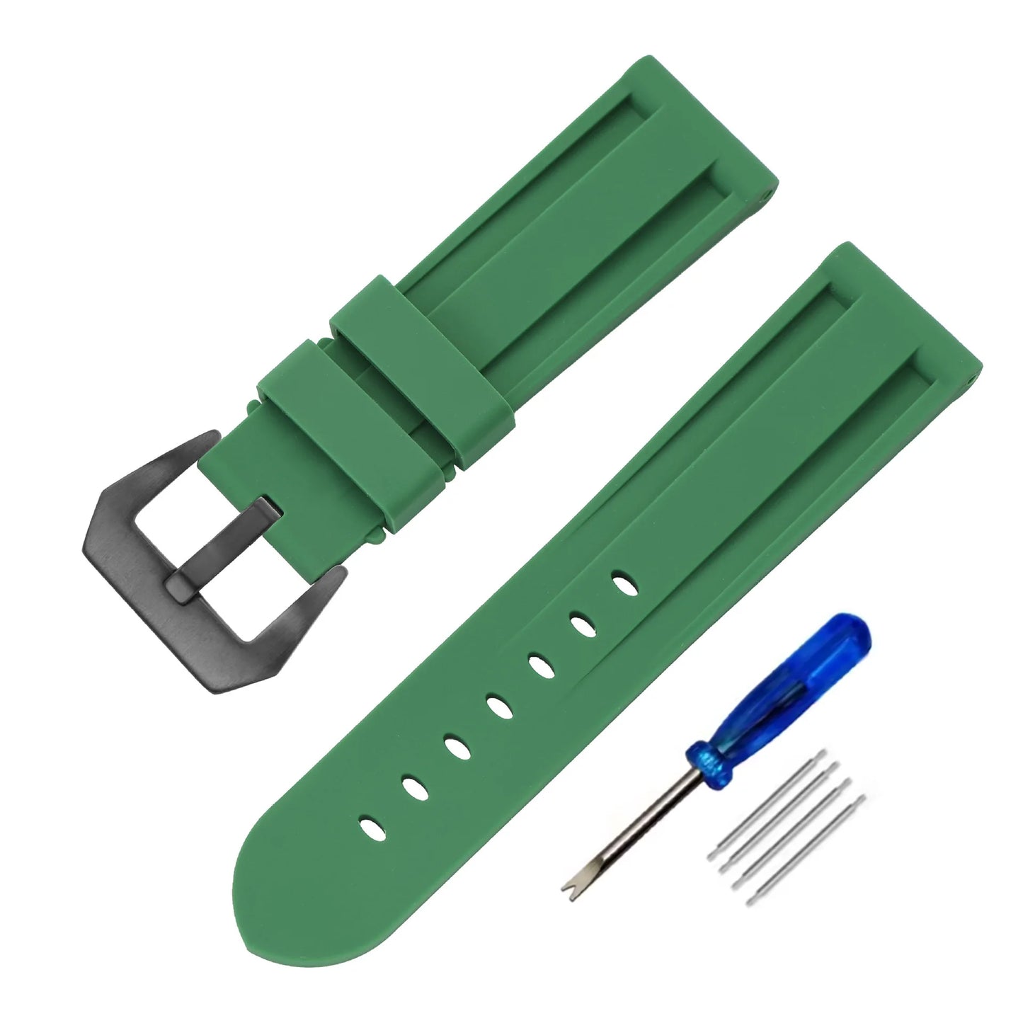 Silicone Watch Bands 20/22/24/26mm Soft Comfortable Rubber Watch Bands Compatible with Panerai Watch Straps accessories