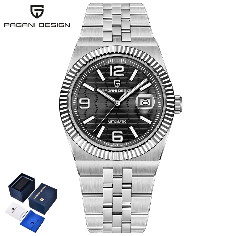 2025 New PAGANI DESIGN Luxury Men's Automatic Watch Stainless Steel Mechanical Waterproof Wrist Watch for Men Sapphire Glass