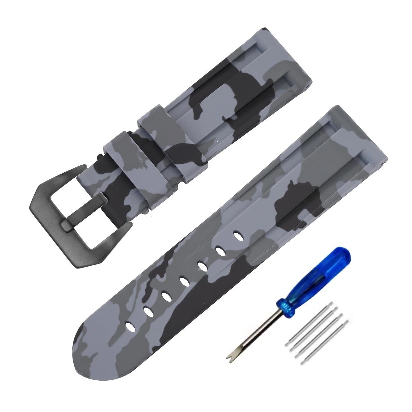 Silicone Watch Bands 20/22/24/26mm Soft Comfortable Rubber Watch Bands Compatible with Panerai Watch Straps accessories
