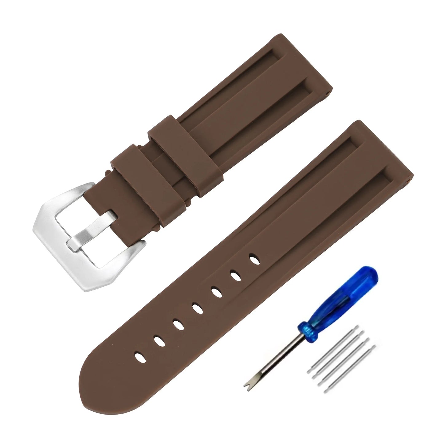 Silicone Watch Bands 20/22/24/26mm Soft Comfortable Rubber Watch Bands Compatible with Panerai Watch Straps accessories