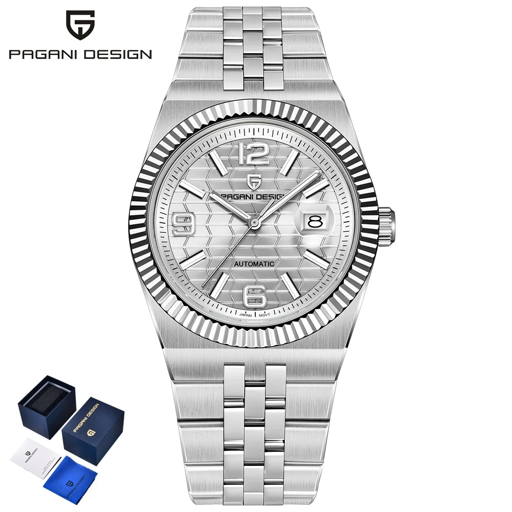 2025 New PAGANI DESIGN Luxury Men's Automatic Watch Stainless Steel Mechanical Waterproof Wrist Watch for Men Sapphire Glass