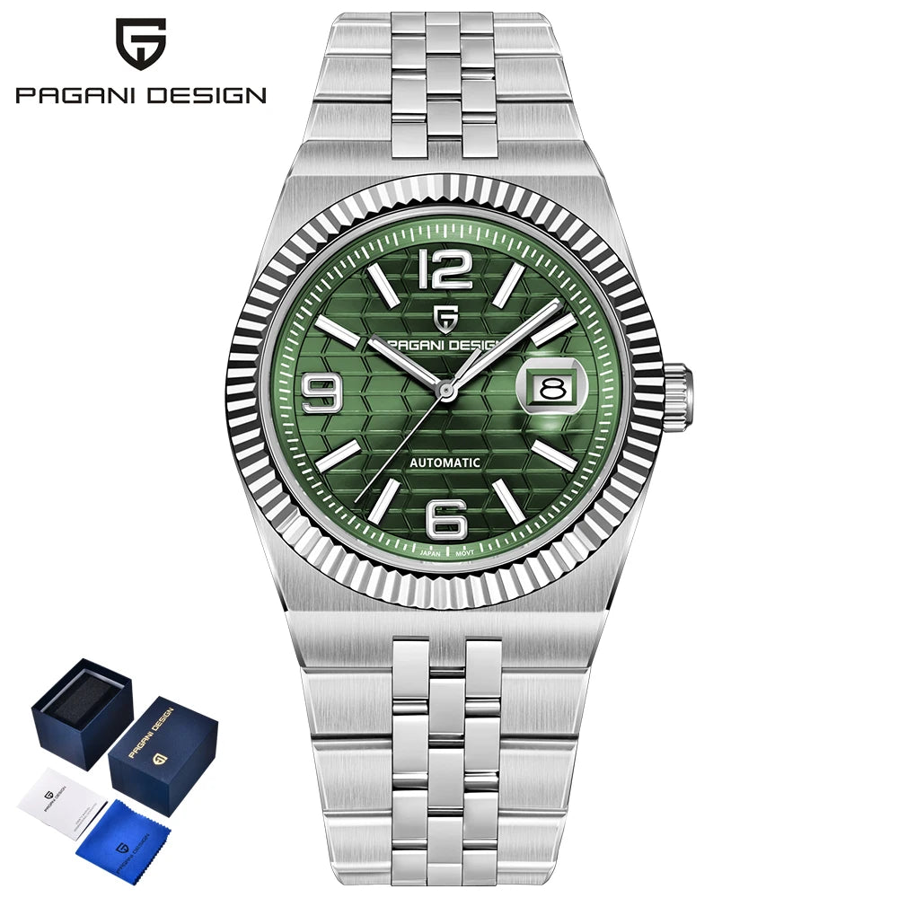 2025 New PAGANI DESIGN Luxury Men's Automatic Watch Stainless Steel Mechanical Waterproof Wrist Watch for Men Sapphire Glass