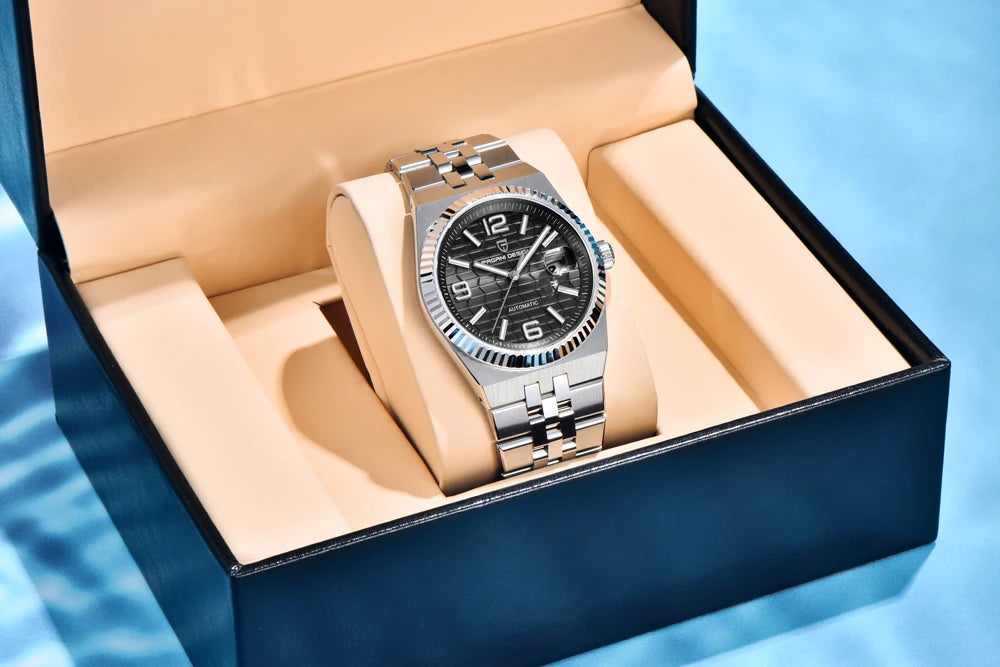 2025 New PAGANI DESIGN Luxury Men's Automatic Watch Stainless Steel Mechanical Waterproof Wrist Watch for Men Sapphire Glass