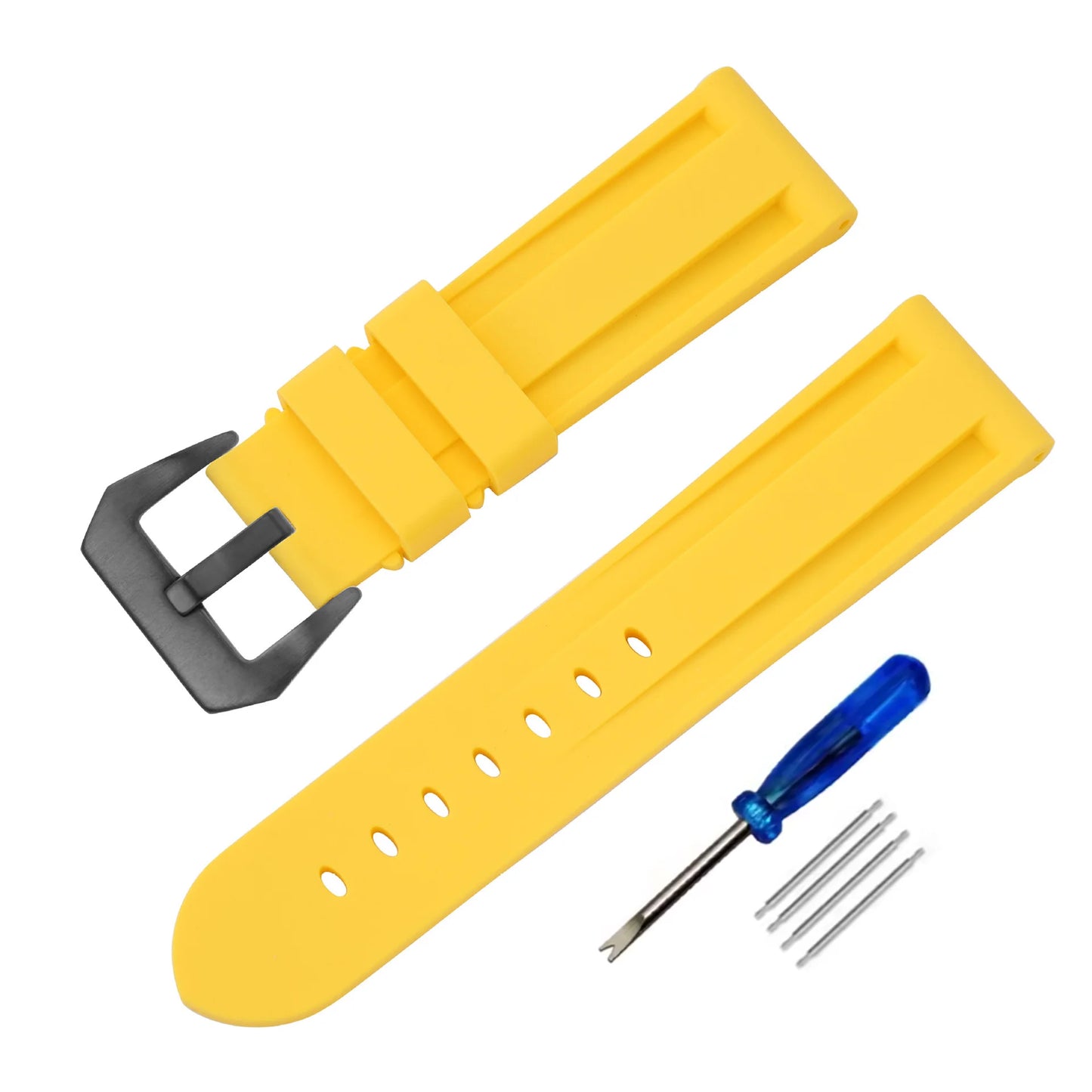Silicone Watch Bands 20/22/24/26mm Soft Comfortable Rubber Watch Bands Compatible with Panerai Watch Straps accessories