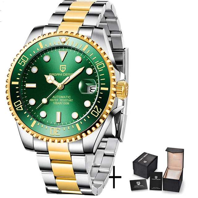 2024 New PAGANI DESIGN 43MM Men Mechanical Watches Luxury Ceramic Bezel 120 Clicks Automatic Watch 100M Waterproof Watch for Men