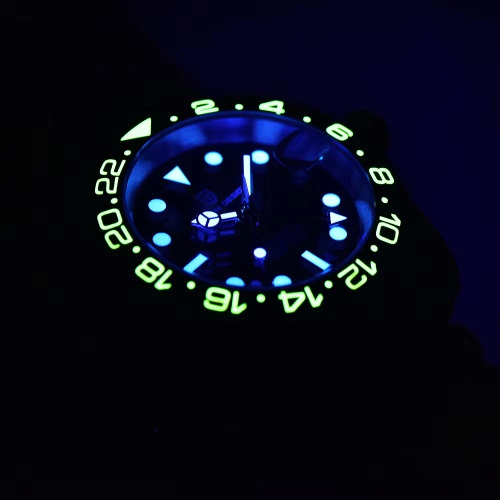 PAGANI DESIGN 2024 40MM New GMT Men Mechanical Watches NH34 AR Sapphire Automatic Watch 100M Waterproof Sports Watches for Men 