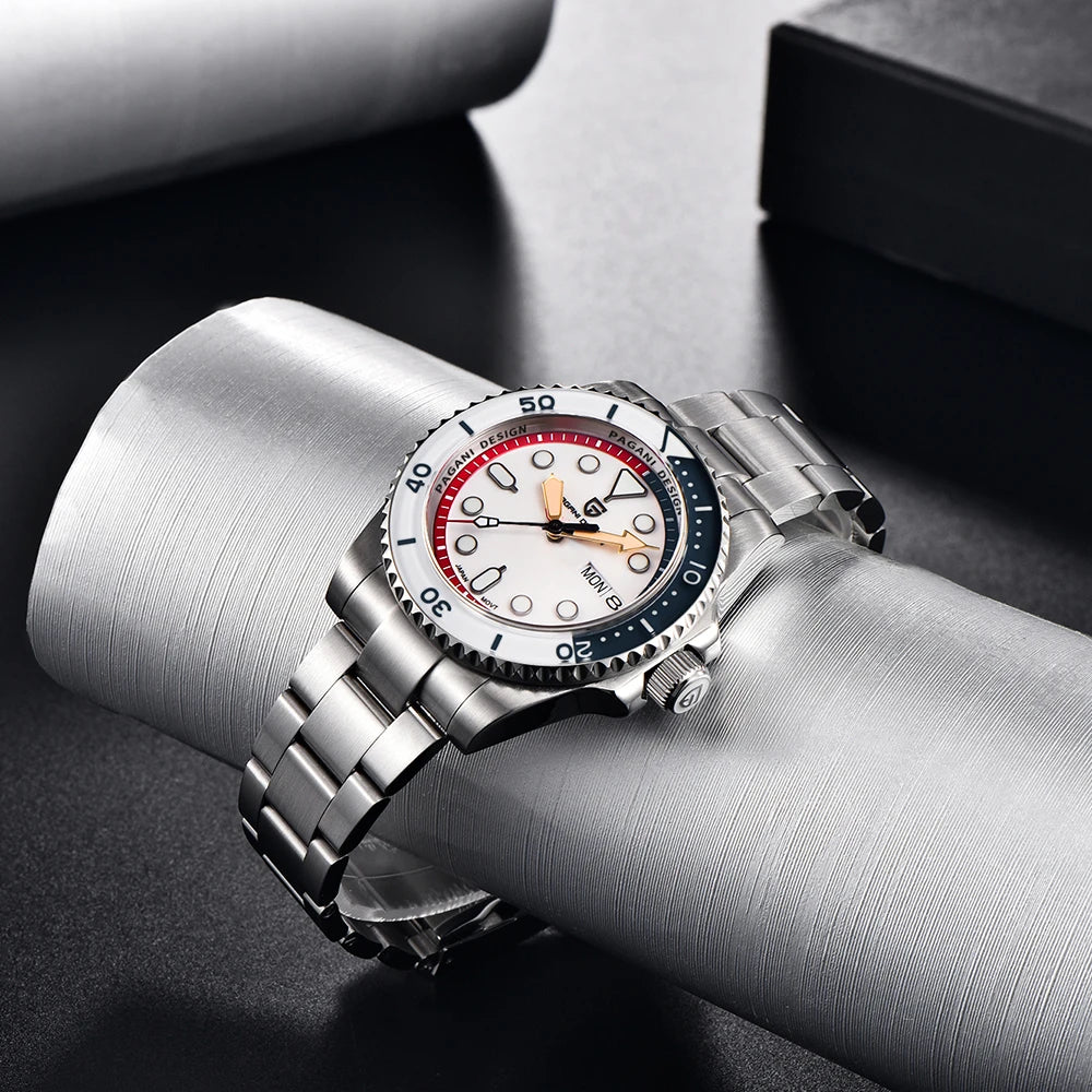 PAGANI DESIGN 2024 New Men Mechanical Wristwatches Luxury Automatic Watches Week Date NH36 100M Waterproof Reloj Hombre PD1726