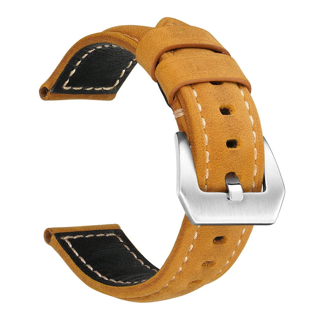 Leather Straps For Panerai Watch Accessories Men's Strap 20mm 22mm 24mm Watch Bands Cowhide Replacement Bracelet