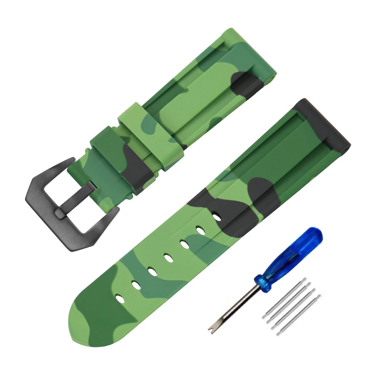 Silicone Watch Bands 20/22/24/26mm Soft Comfortable Rubber Watch Bands Compatible with Panerai Watch Straps accessories