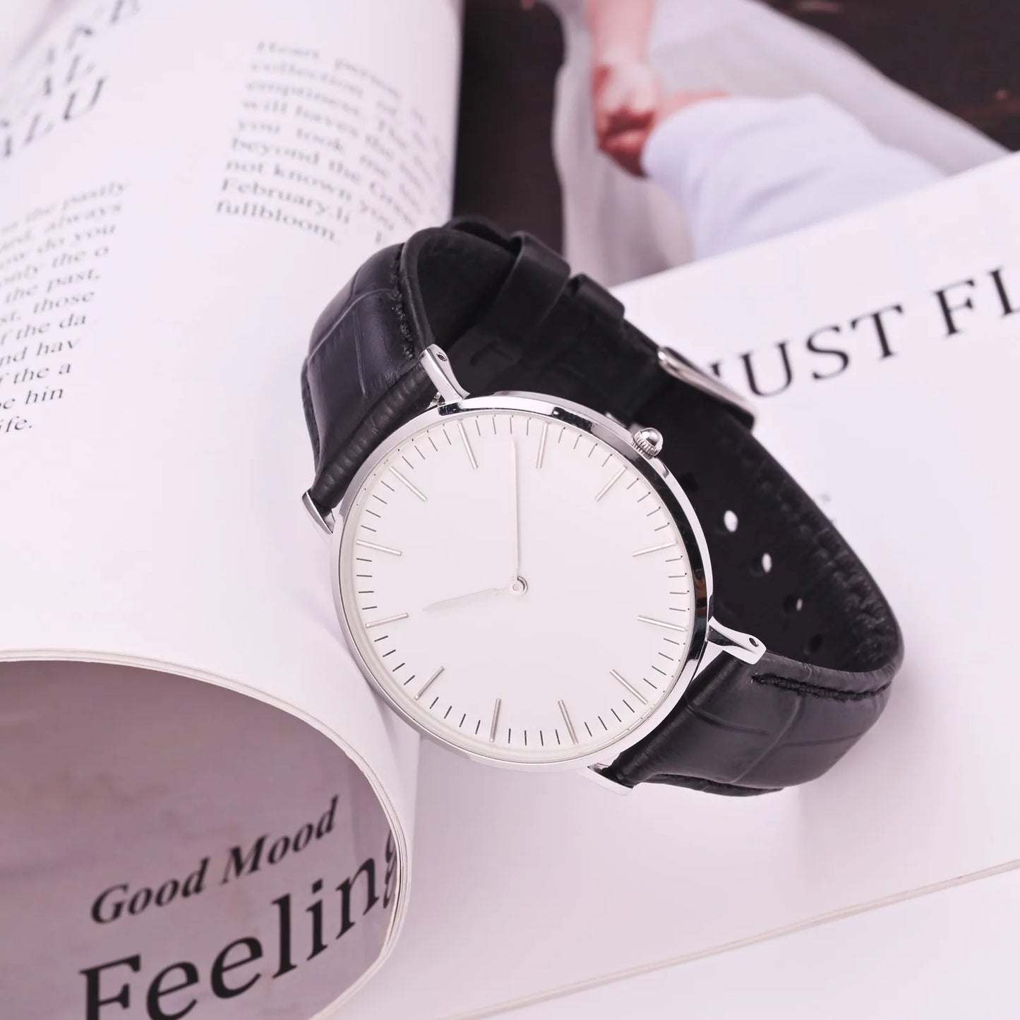 ANNEFIT Quick Release Leather Watch Bands 18mm 20mm 22mm 24mm Alligator Grain Calfskin Replacement Strap