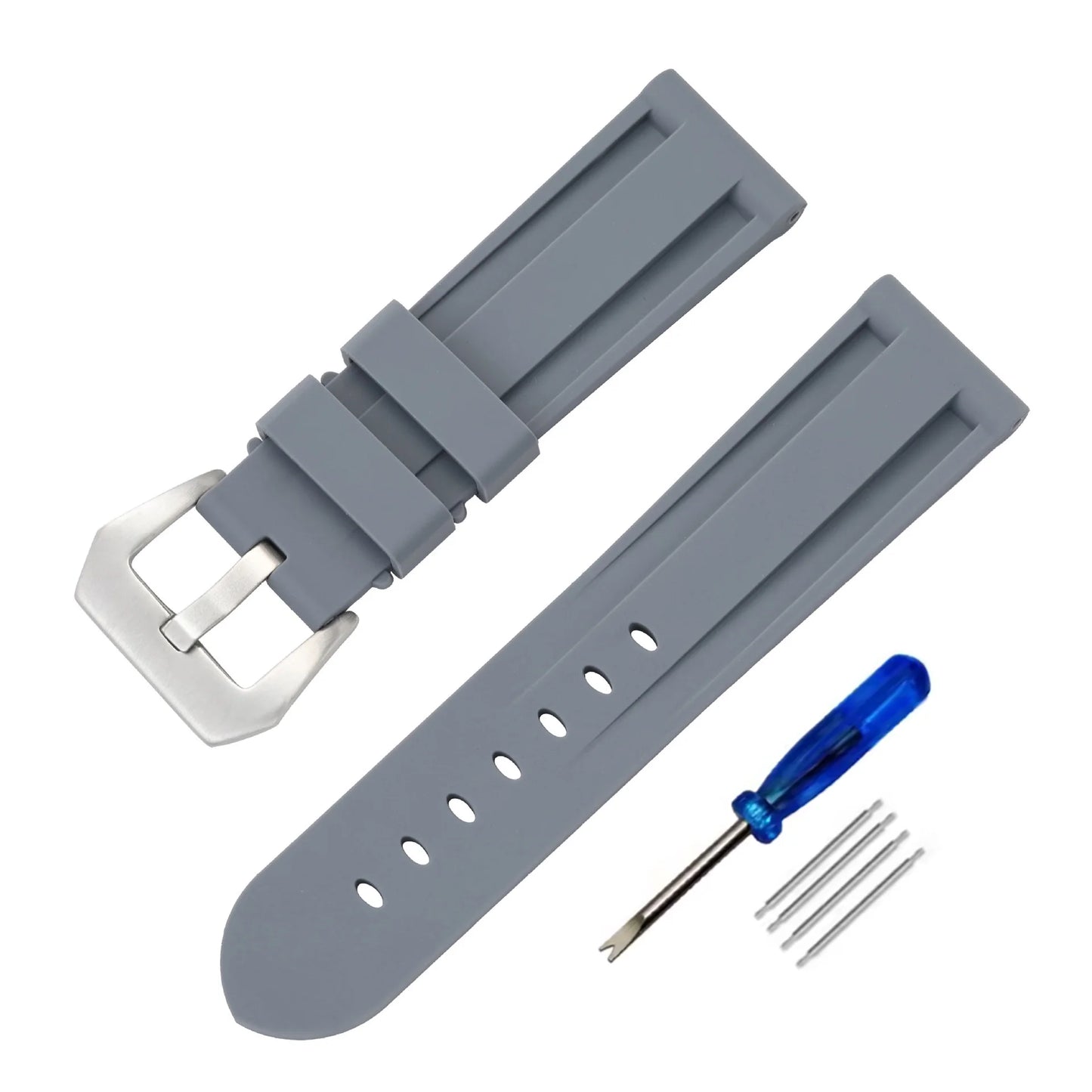 Silicone Watch Bands 20/22/24/26mm Soft Comfortable Rubber Watch Bands Compatible with Panerai Watch Straps accessories