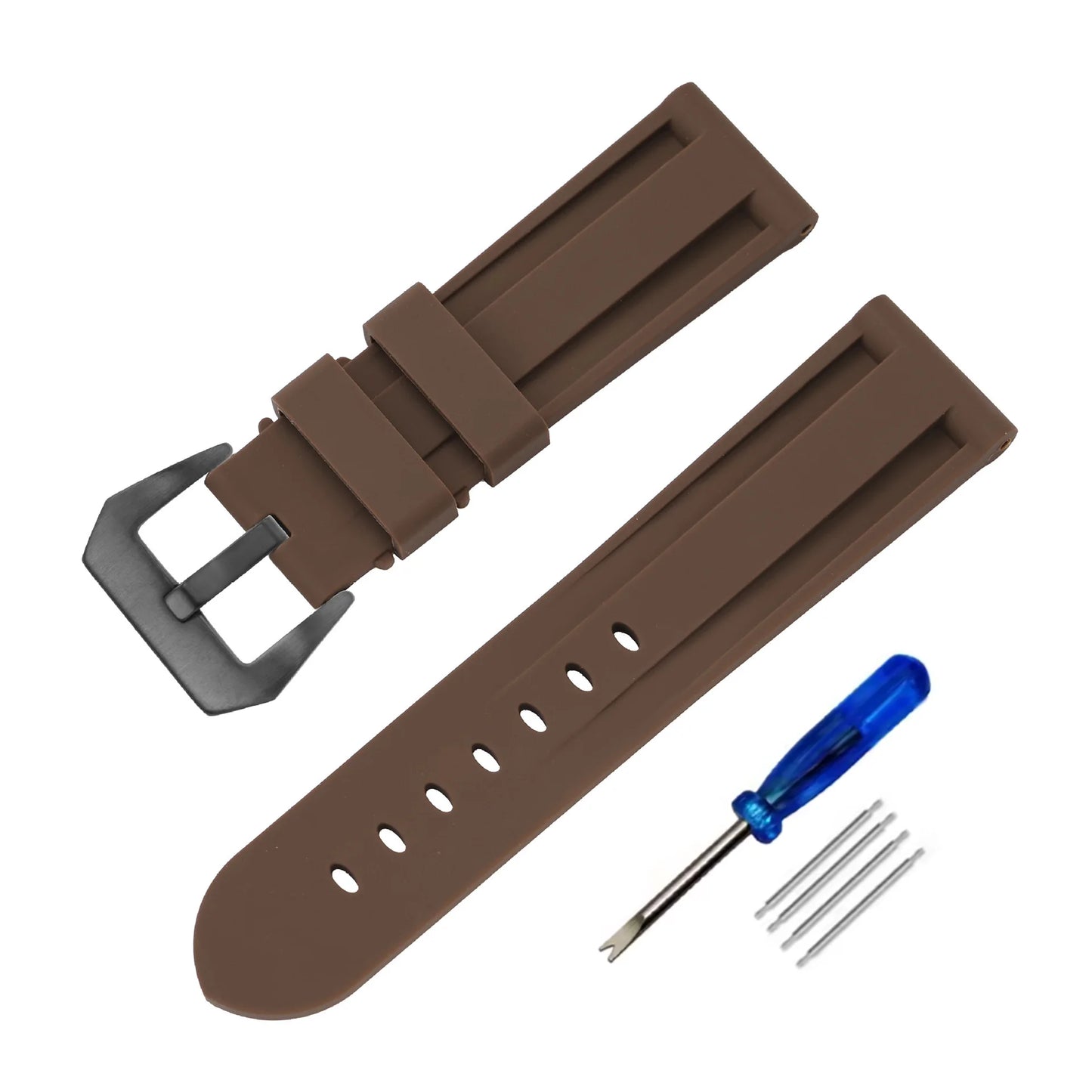 Silicone Watch Bands 20/22/24/26mm Soft Comfortable Rubber Watch Bands Compatible with Panerai Watch Straps accessories