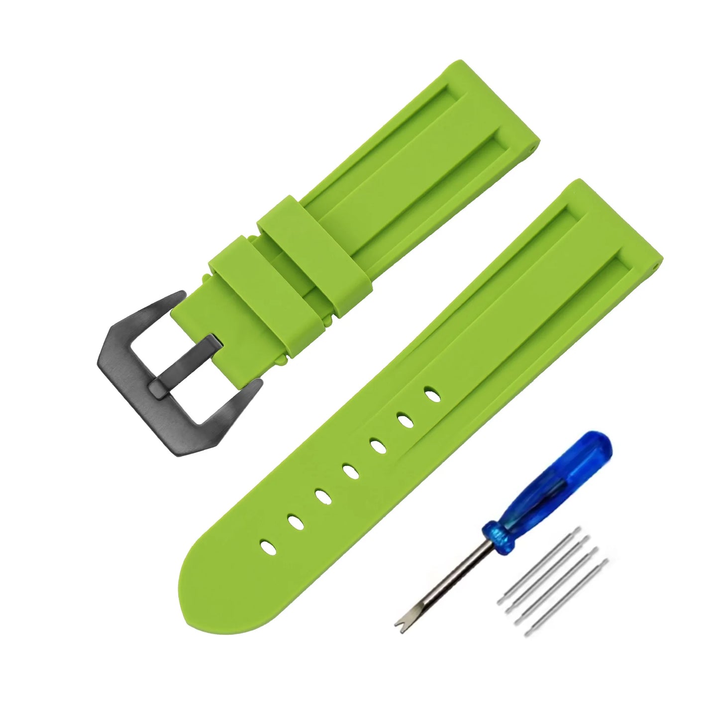 Silicone Watch Bands 20/22/24/26mm Soft Comfortable Rubber Watch Bands Compatible with Panerai Watch Straps accessories