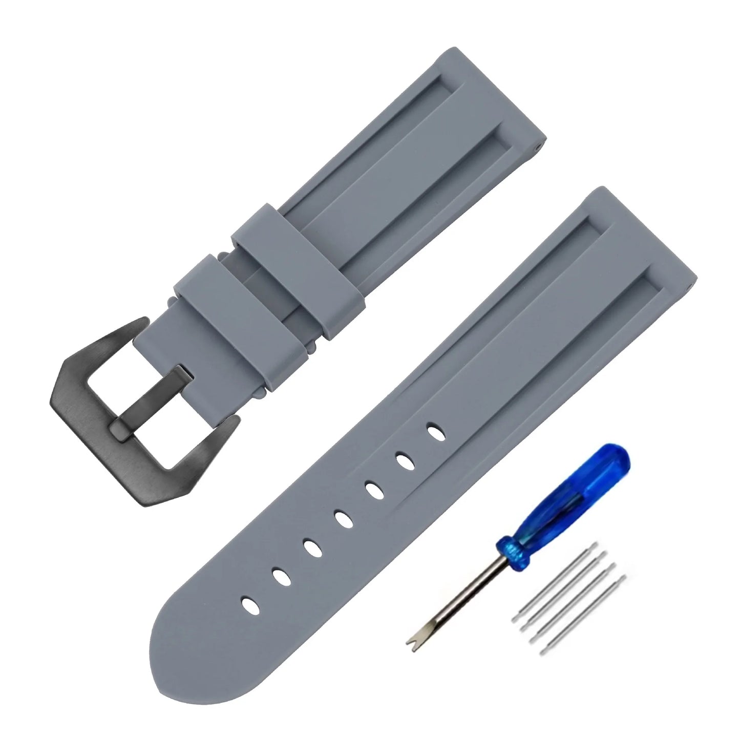 Silicone Watch Bands 20/22/24/26mm Soft Comfortable Rubber Watch Bands Compatible with Panerai Watch Straps accessories