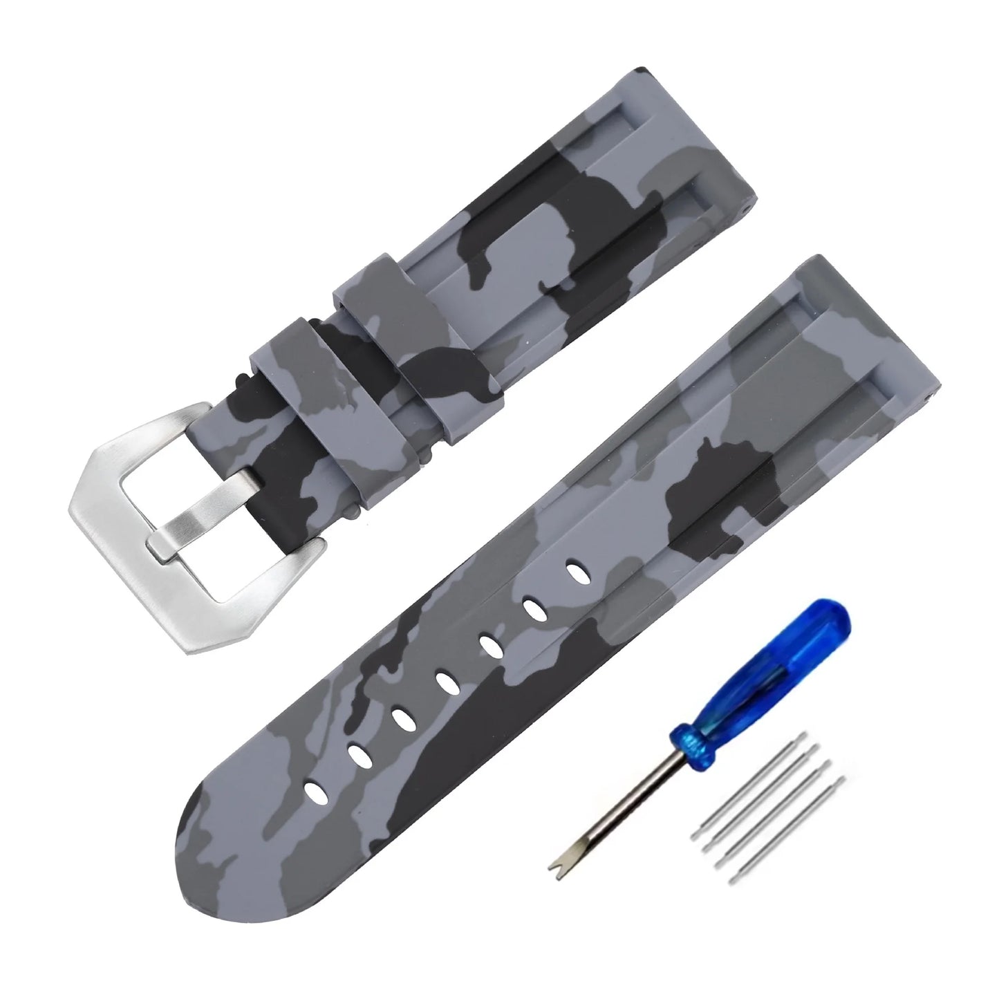 Silicone Watch Bands 20/22/24/26mm Soft Comfortable Rubber Watch Bands Compatible with Panerai Watch Straps accessories