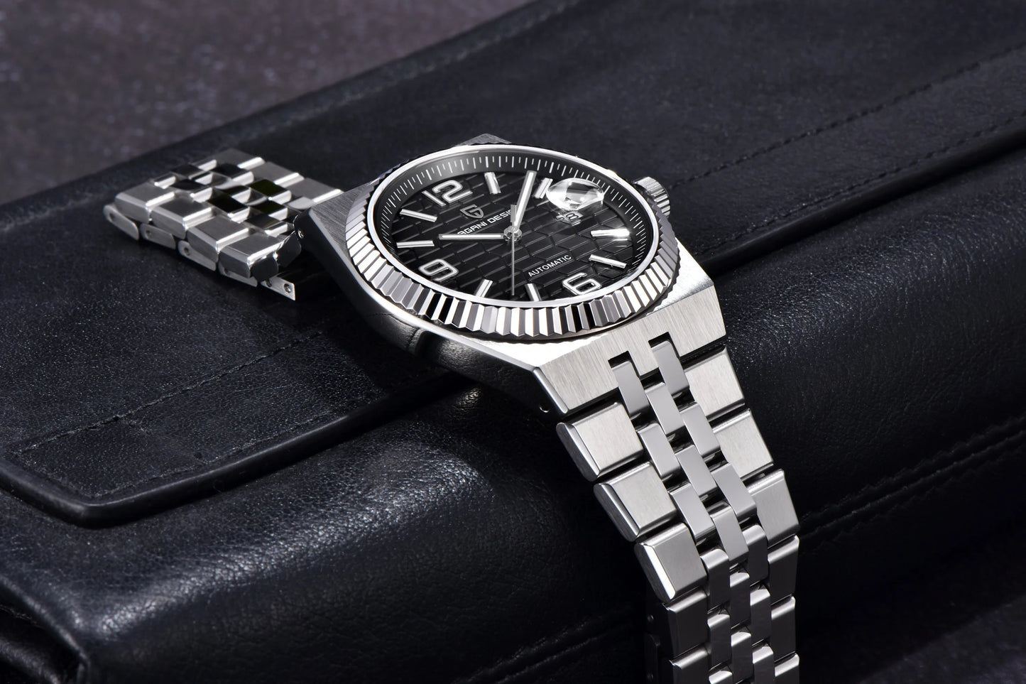 PAGANI DESIGN Men Watches 2025 New 3D Rhombus Dial Automatic Watch Men Stainless steel Mechanical Wristwatch Men For MIYOTA 8215