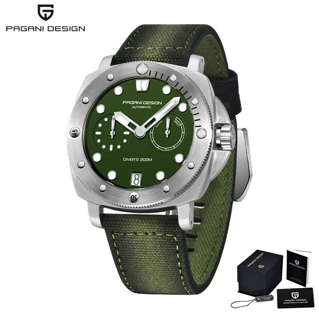 2023 PAGANI DESIGN New Men Mechanical Watch Luxury Sapphire Glass Automatic Watch 200M Waterproof Stainless Steel Watch for Men