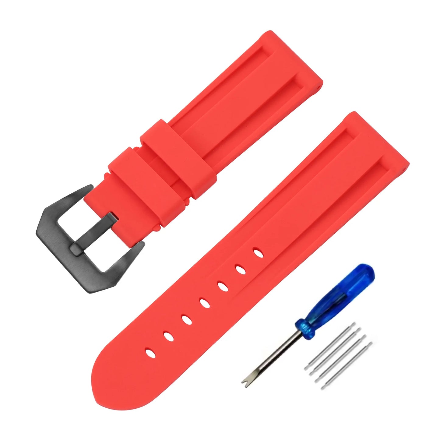 Silicone Watch Bands 20/22/24/26mm Soft Comfortable Rubber Watch Bands Compatible with Panerai Watch Straps accessories