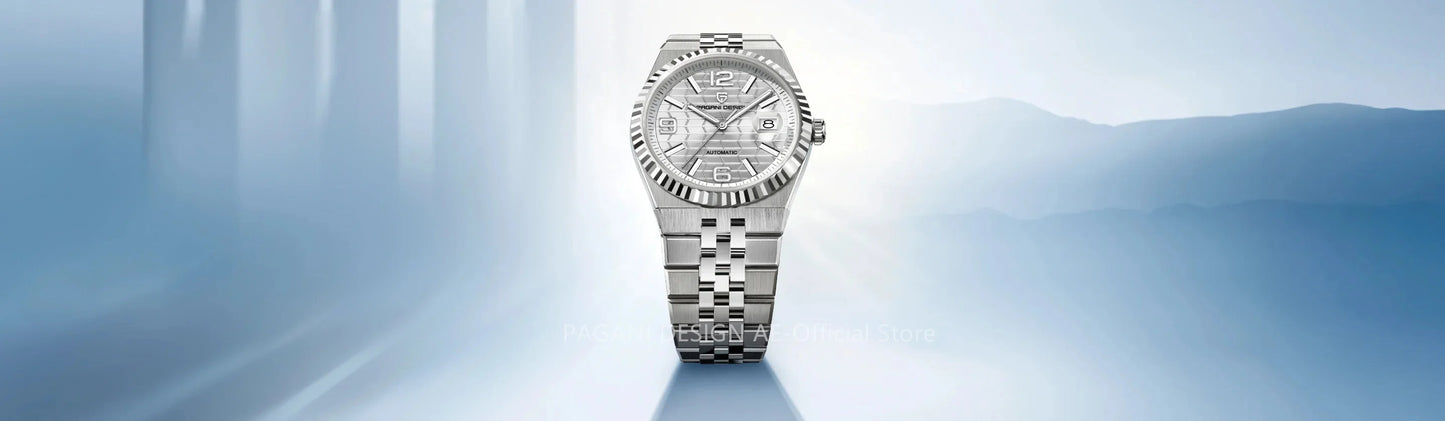 PAGANI DESIGN Men Watches 2025 New 3D Rhombus Dial Automatic Watch Men Stainless steel Mechanical Wristwatch Men For MIYOTA 8215
