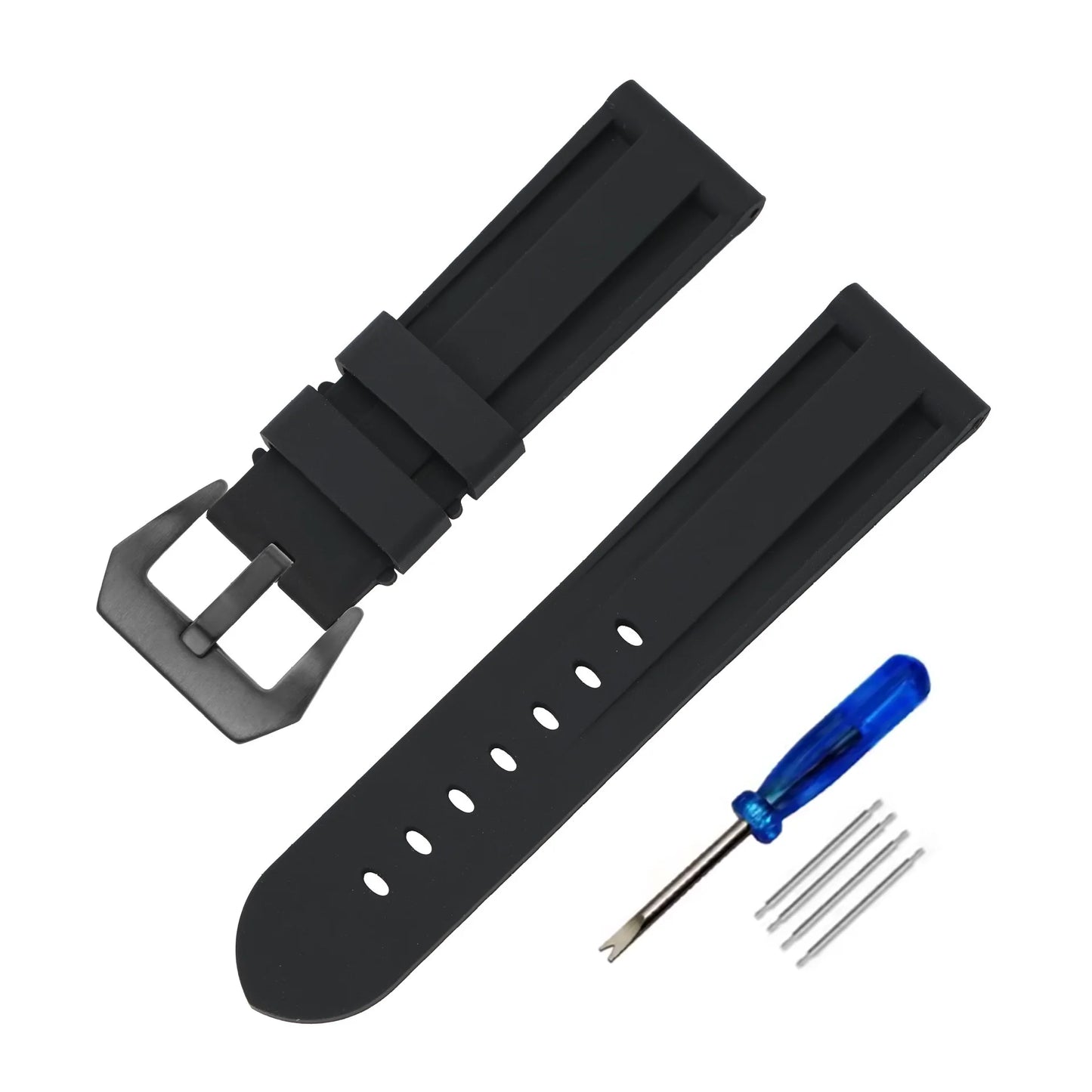 Silicone Watch Bands 20/22/24/26mm Soft Comfortable Rubber Watch Bands Compatible with Panerai Watch Straps accessories