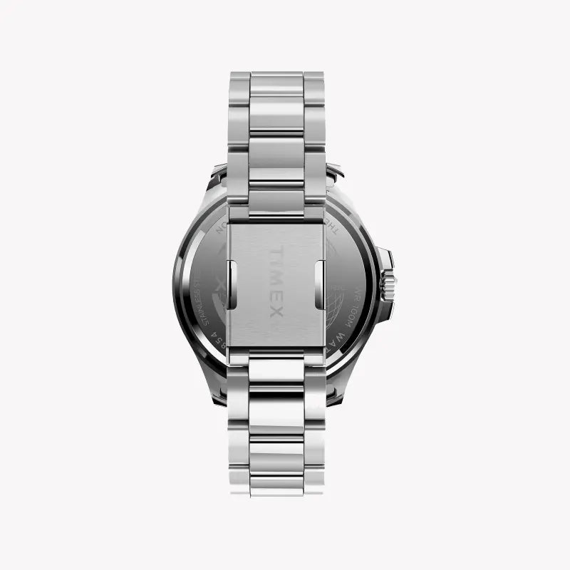 Timex Men's Black Dial, Silver Stainless Steel | TW2U71900-2