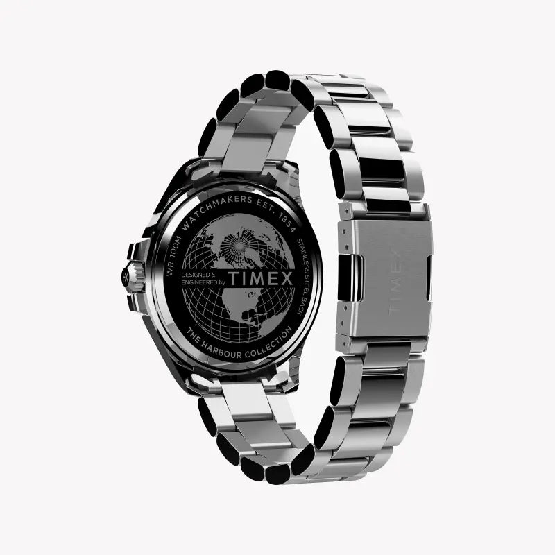 Timex Men's Black Dial, Silver Stainless Steel | TW2U71900-3