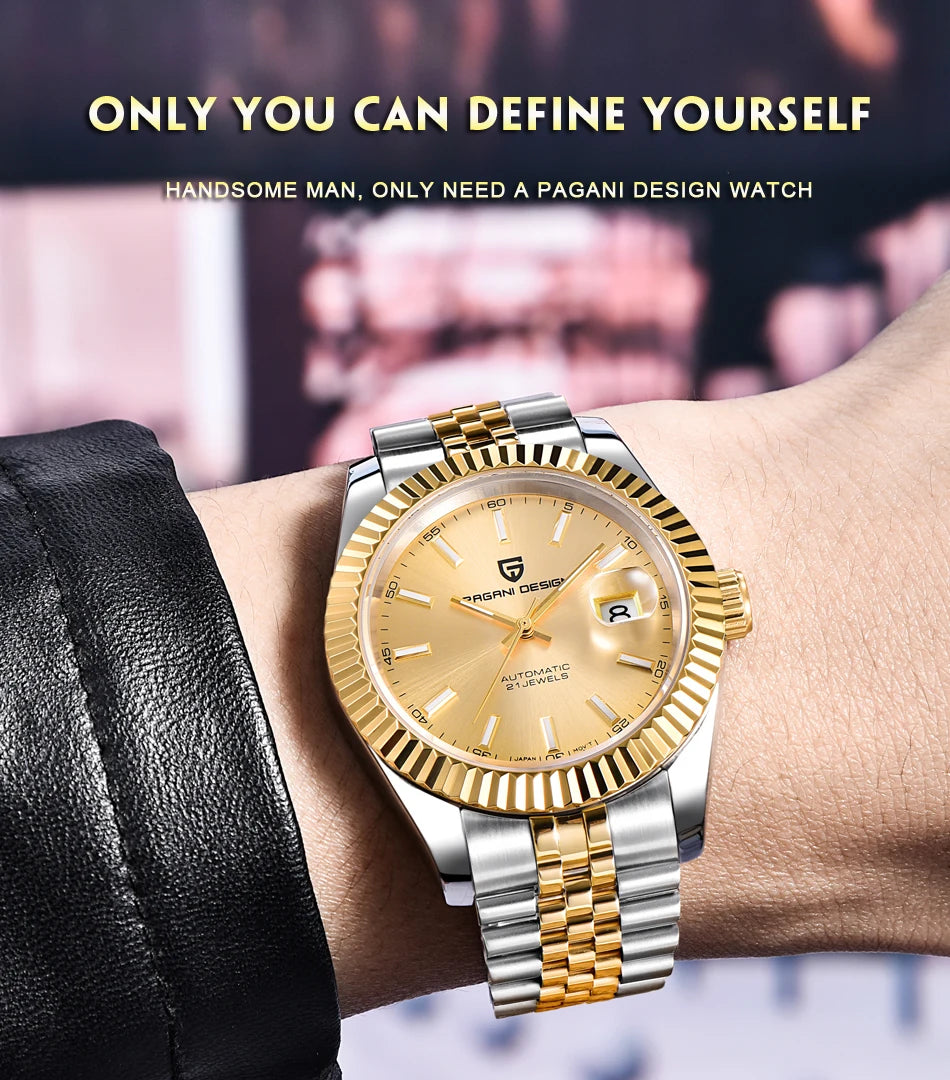 2025 New PAGANI DESIGN DD40 Two Tone Men Watches Mechanical Top Brand Luxury Automatic Watch Men 100M Waterproof Watches For Men