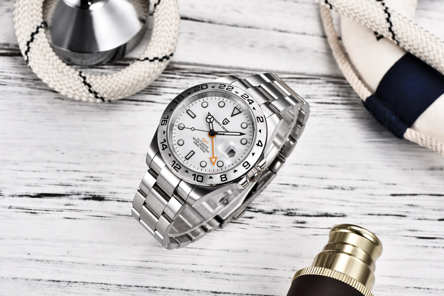 2024 PAGANI Design New Men's Automatic Mechanical Watches GMT Watch 42mm Sapphire Stainless Steel Waterproof Watch Reloj Hombre