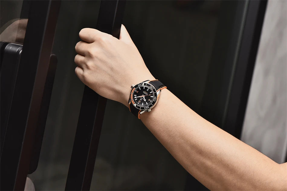 PAGANI DESIGN 42MM Japan movement Men Mechanical Watch 100M Waterproof Sapphire Crystal Ceramic Bezel Men Automatic Wristwatches
