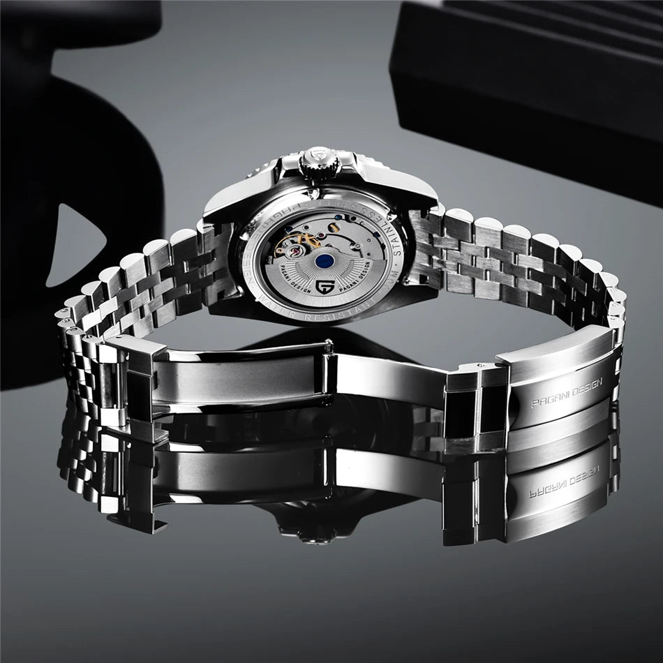 PAGANI DESIGN Top Brand Men Mechanical Wristwatches Luxurys Ceramic Bezel GMT Watches Automatic 100m Waterproof Watch for Men